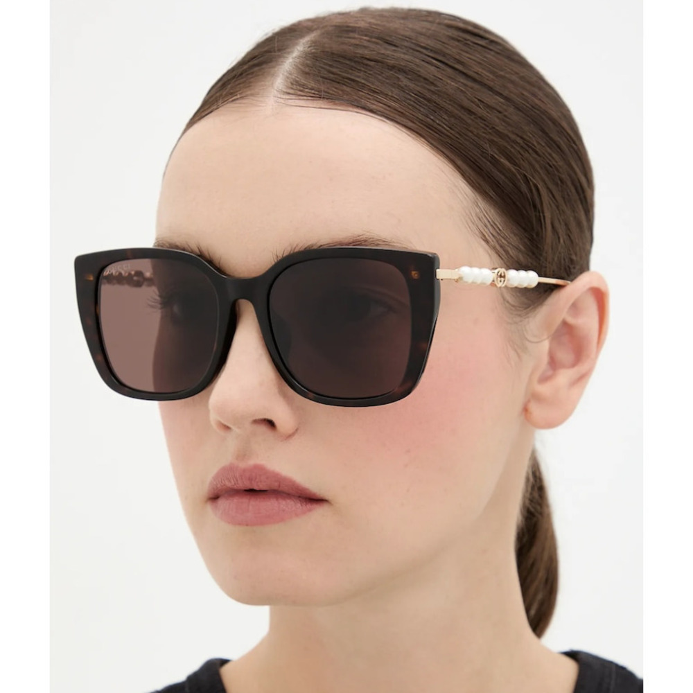 NWT Gucci GG1971SA-003 Havana Gold 55mm Sunglasses
